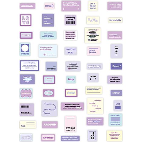 100 Retro-Sticker für kreatives Journaling – Ästhetischer Lila-Stil, ideal zum Dekorieren von Wasserflaschen und Notizbüchern (1/5)