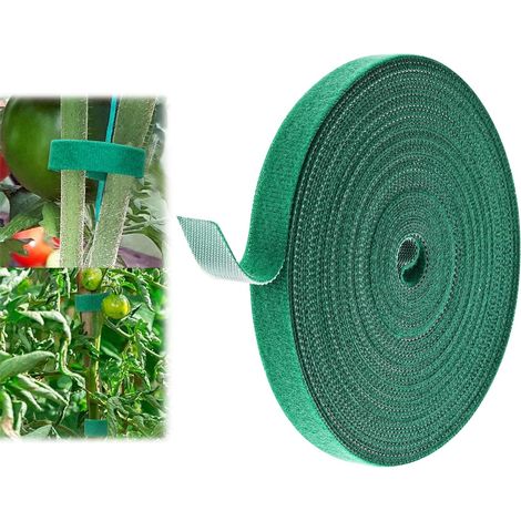 Green twisted garden tie, 12 mm x 10 m, flexible tie suitable for plants and home use (1/5)