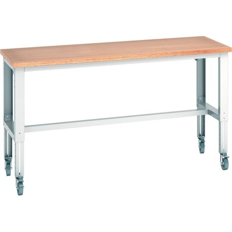 Bott Werkbank cubio 3 Multiplex-Platte 2000 x 750 x 840-1140 mm RAL 7035
