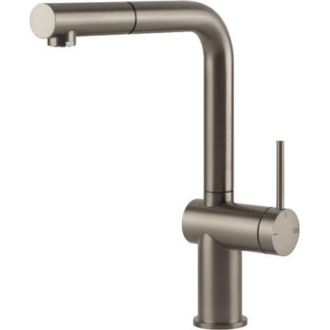 Miscelatore monocomando girevole con doccetta estraibile mono getto Gessi INEDITO 60433149 - Finox Brushed Nickel (1/2)