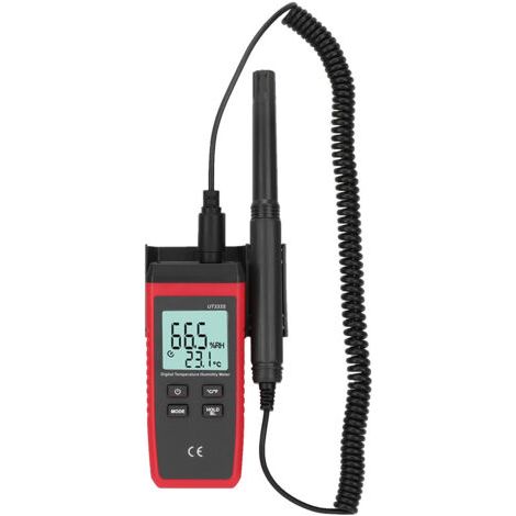 Compteur de Température et d'humidité, Compteur de Température Numérique, Compteur Numérique de Température et d'humidité UT333S Thermomètre LCD Hygromètre Hygrothermographe (1/5)