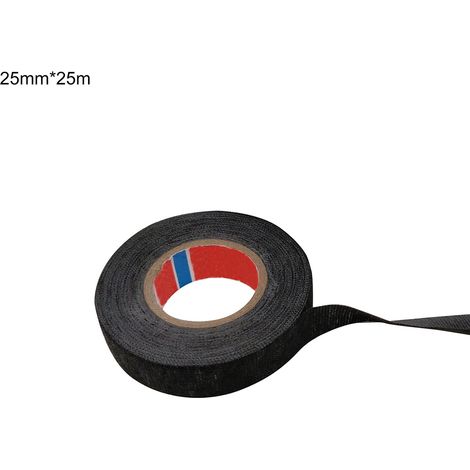 Ruban isolant pour voiture, en velours, ignifugé, non inflammable et adhésif, 25 mm x 25 m