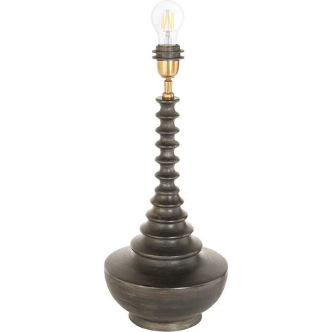 Anne Lighting - lampe de table - Bois - noir - bois - Ø 27cm - (1/5)