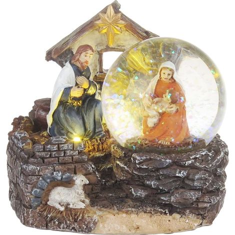 Dekoration MagicHome Weihnachten, Krippe, 2 warmweiße LEDs, 2xAAA, Innenbereich, 11x9,50x10 cm, Verkaufseinheit 6 Stk. (1/2)