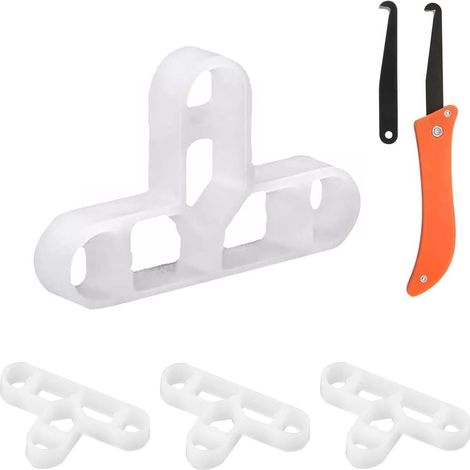 Lot de 350 entretoises de carrelage de 10 mm, entretoises en plastique en forme de T avec outil de retrait de joint, système de nivellement de carrelage pour dalles de jardin, carrelage mural (1/5)