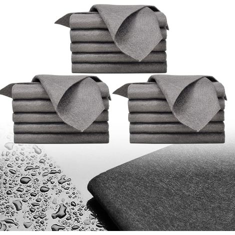 15 Chiffon de nettoyage, microfibre épaisse 30x40 cm, non pelucheux, pour vitres, miroirs, voitures, maison (1/5)