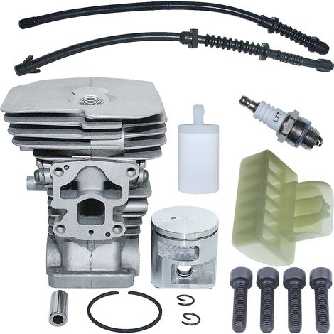 Kit de piston de cylindre 41 mm pour tronçonneuse pour Husqvarna 435 440 445 340 268 135 135e 140 Filtre à carburant, bougie d'allumage, filtre à air, pièces de moteur pour tronçonneuse (1/5)