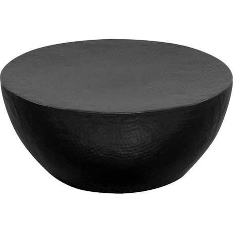 Maison Exclusive - Tavolino da Salotto in Alluminio Martellato 70x30 cm Nero (1/5)