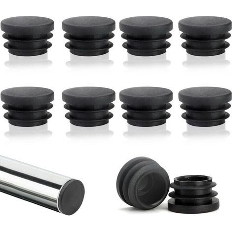 Set of 10 round slat caps, 22mm, round tube slat caps, round plastic chair caps, round wing caps, perfect protection for furniture and floors (1/4)