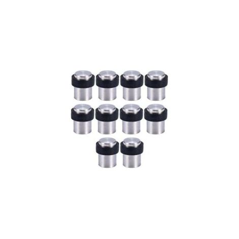 Topes de puerta de acero inoxidable de 10 x 4,5 cm para suelo, topes de puerta - Crezuo