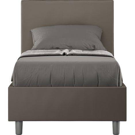 Letto Singolo 80x190 cm con Rete Adele Cappuccino (1/4)