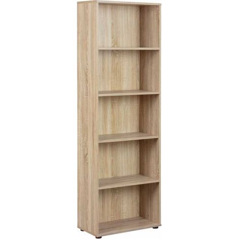 Libreria 5 livelli parini laminato finitura rovere dim. 60x30x180h - Inter Link (1/5)