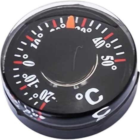 Termómetro de temperatura exterior de -20 a 50 °C, herramienta redonda precisa  Termógrafo para exteriores, camping, interiores, jardín, patio, ventana, puerta (1/4)