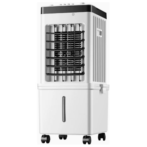 Climatiseur portable, usage domestique portable, refroidisseur d'air évaporatif sans fenêtre avec réservoir d'eau amovible, refroidissement rapide, alimentation secteur portable, convient aux pièces, (1/5)