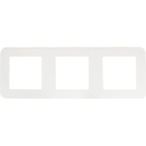 Marco PC 3 Módulos para Mecanismos Classic Blanco