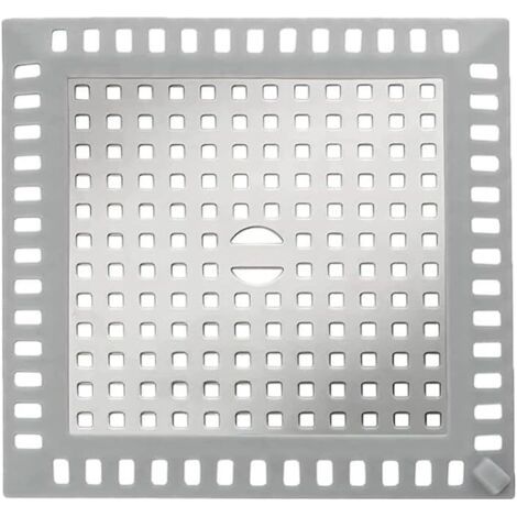 QORVA-(12,3 x 12,3 cm - Blanc) 1 filtre de douche en acier inoxydable, passoire à cheveux pour baignoire, récupérateur de papier toilette pour salle de bain, cuisine et baignoire