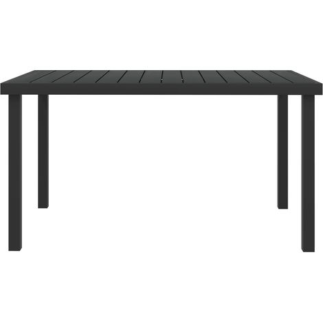 Maison Exclusive - Gartentisch Schwarz 140x90x74 cm Aluminium und (1/5)