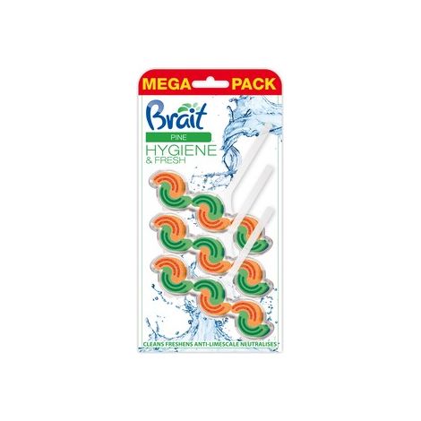 Blocs WC biphasés BRAIT Pin - 3 x 45 g - Hygiène et fraîcheur