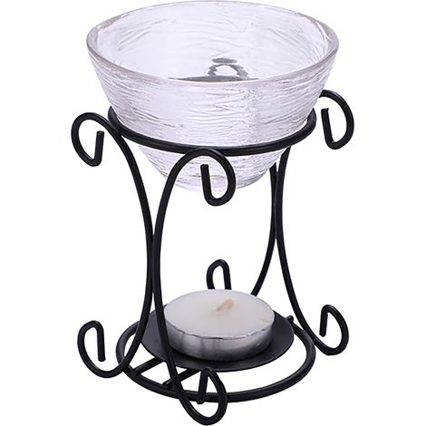 Brûleur À Cire - Brûleur À Huile Essentielle - Support Pour Bougie À Thé - Diffuseur D'Aromathérapie En Fonte - Pour Maison Chambre Yoga - 1 Pièce (1/5)