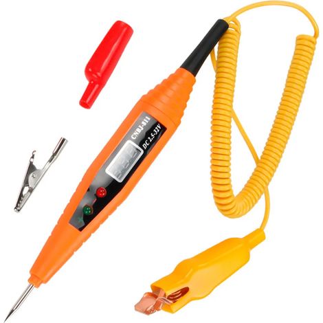 Stylo testeur de circuit électrique automobile de haute qualité 2,5-32 V avec autodiagnostic, affichage numérique et sonde de courant-AquaForge