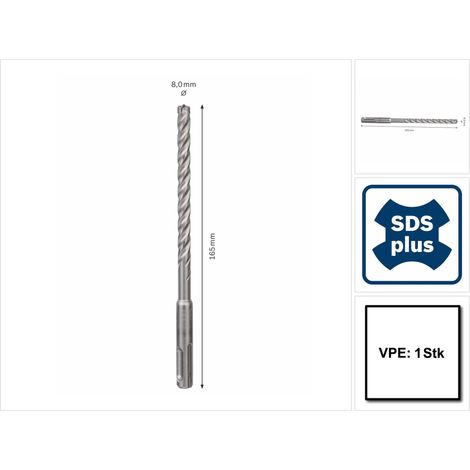 Broca para perforadora Bosch SDS plus 8 mm metal carburo