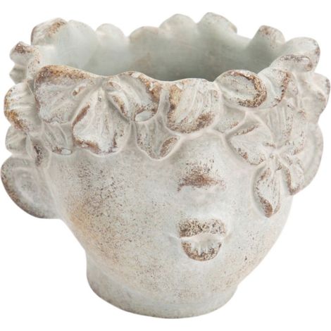 Amadeus - Cache pot enfant fleurs en pierre H12 cm (1/3)