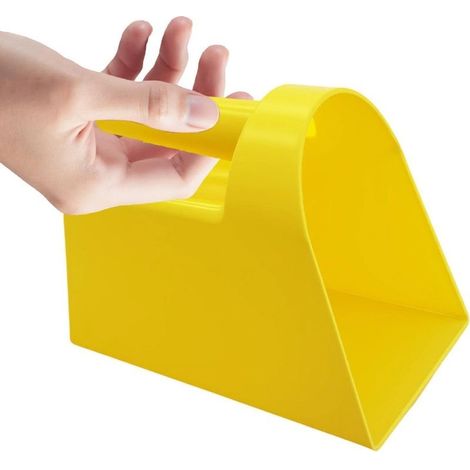 Pelle d'alimentation pour animaux domestiques, pelle à grains anti-déversement, outil d'alimentation ergonomique, design de de nourriture fermé, pelle multi-animaux, 20 x 14.5 x 10cm (1/5)
