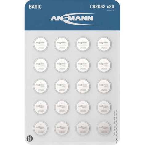 Ansmann Batteria a bottone CR 2032 3 V 20 pz. 240 mAh Litio