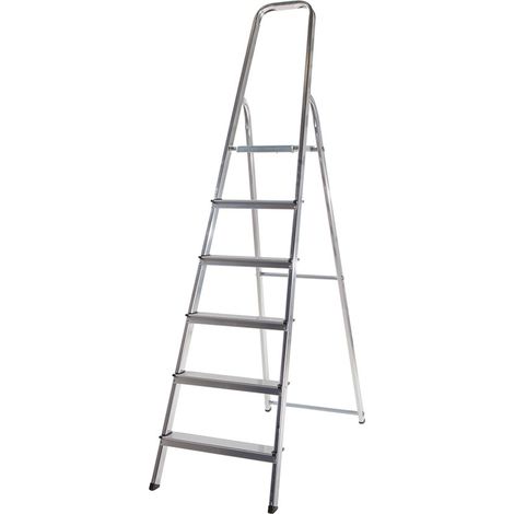 Escabeau domestique pliable 6 marches Selekta MixAlu (1/5)