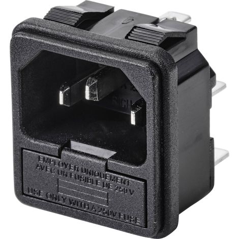 TRU COMPONENTS TC-10088372 Connectique pour appareils réfrigérants C14 embase mâle verticale Nombre (1/4)