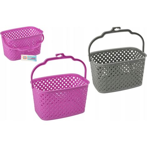 Cesta para pinzas de ropa de ratán rosa Ravi, 1 unidad.