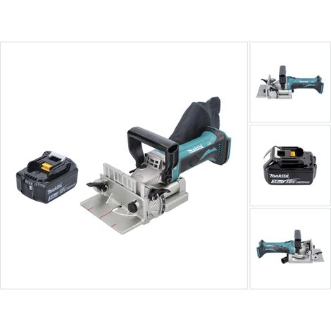 Makita – Lamelleuse sans fil 18V 100 mm – Avec 1 batterie 3,0 Ah – Profondeur de plongée 20 mm – Pour assemblage bois et joints d'ombre