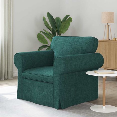 Sofa Dunkelgrün 95 x 82 x 80 cm Stoff
