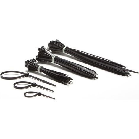 Jeu de serre-cables en nylon - noir (75 pcs)