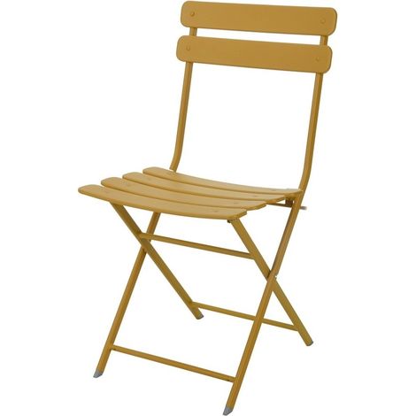 SEDIA BISTROT 48X42H80CM SENAPE IN METALLO