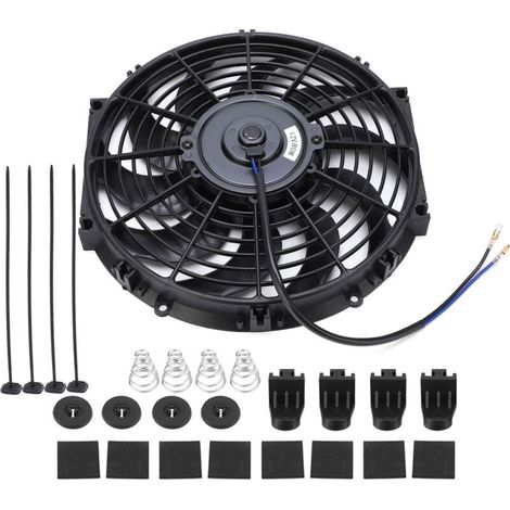 Ventola di raffreddamento motore da 12 pollici – Slim Push Pull 12V – Flusso d'aria ≥800 CFM – Installazione universale con kit di montaggio