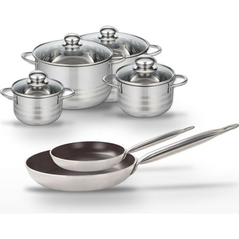 Lot Poêles 24/32cm & Faitouts 14/16/20/24cm Elo Bistro Line (1/5)