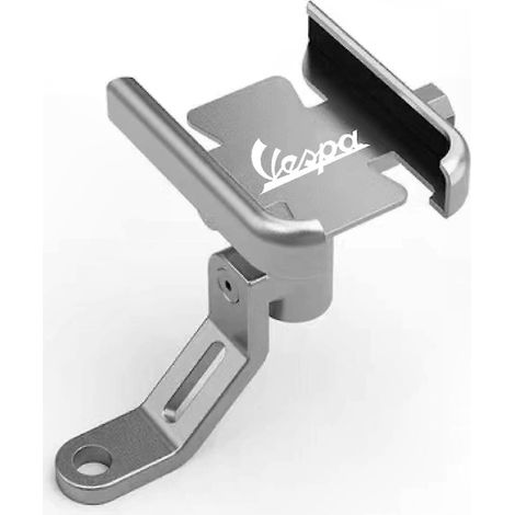 Support GPS universel pour téléphone moto, fixation rétroviseur scooter, support antivol argenté, adaptable guidon et miroir, étanche robuste (1/5)