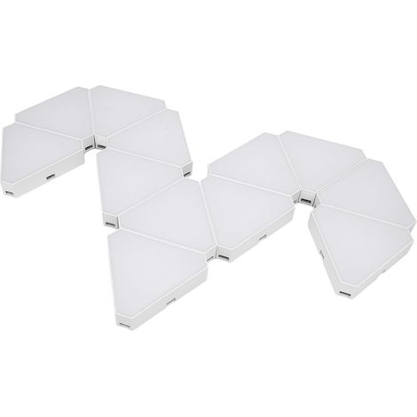 12er-Set RGB-LED-Wandleuchten mit WLAN, Musiksynchronisation, Farbwechsel, Fernbedienung und Sprachsteuerung per App, dreieckige Wandleuchte zur Raumdekoration (1/5)