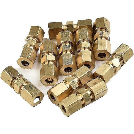 10 conectores de línea de freno sin abocardado de 4,75 mm (3/16). Conectores de línea de freno útiles para accesorios de línea de freno de automóviles. Edición 0619. (1/4)