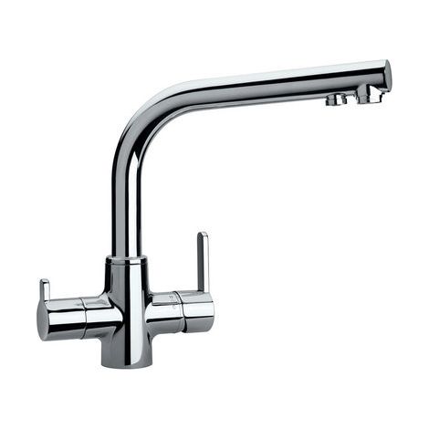 MISCELATORE MONOFORO LAVELLO CON BOCCA A 3 ACQUE Misura: Cromo