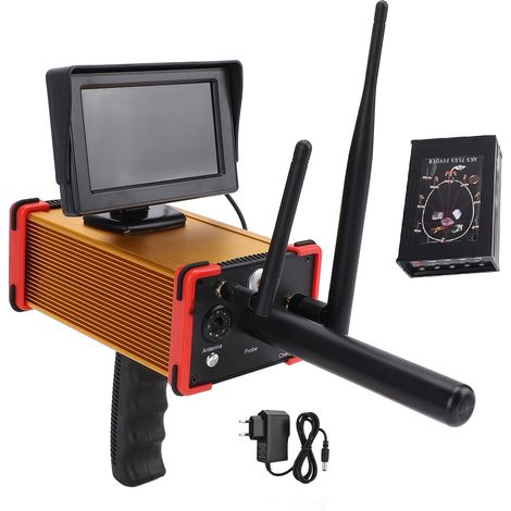 Underground Metal Detector with Display 1000M Range 15M Depth Handheld Treasure Finder Scanner for Copper Gold Silver Gems EU Plug 100 to 240V (1/5)