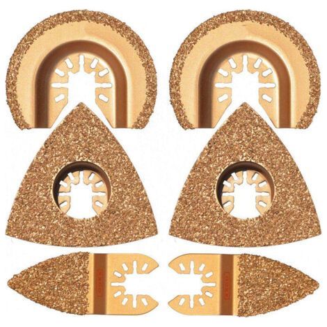 6-teiliges Diamant-Hartmetall-Oszillationssägen-Set für Bosch, Chicago, Craftsman, Dewalt, Dremel, Fein, Genesis und Harbor. (1/5)