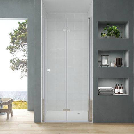 Rahmenlos Duschabtrennung 95x187 cm Faltbare Duschwand 5 mm ESG-Sicherheitsglas (1/5)