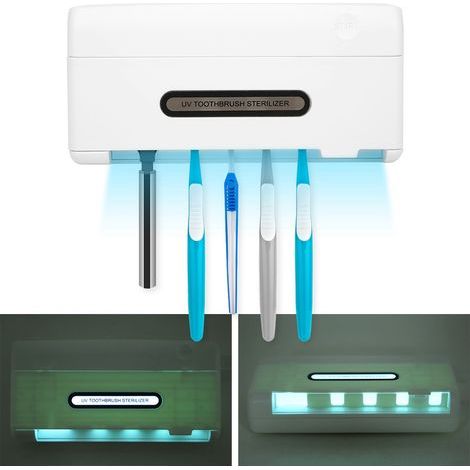Stérilisateur UV Portable pour Brosse à Dents et Rasoir, Fonction Arrêt Automatique