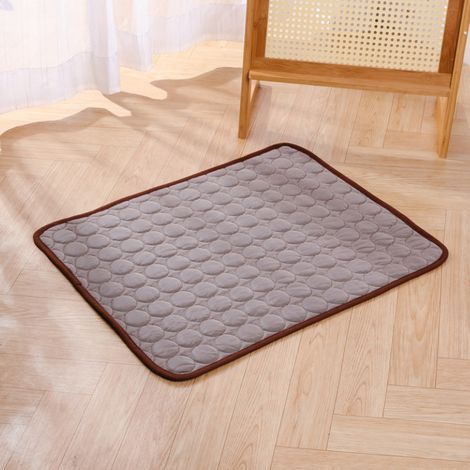 Tapis rafraîchissant pour animaux de compagnie – Coussin été frais pour chien et chat, tapis respirant en soie glacée (70 x 55 cm), idéal pour chiens jusqu’à 15 kg et chats, usage intérieur/extérieur-