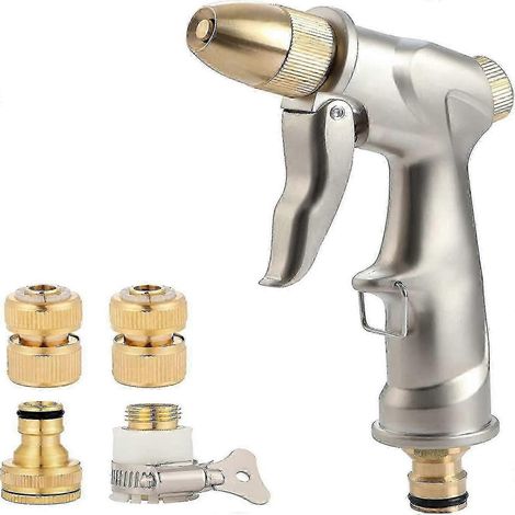 Garden Watering Gun High Pressure with 4 Brass Connectors for Plants (1/5)