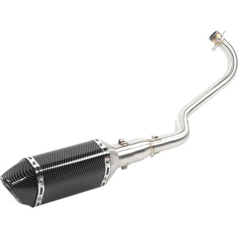 GARRYFIZH Pot d'échappement en acier inoxydable avec chicane de silencieux, accessoire moto compatible avec MSX125 2013‑2020