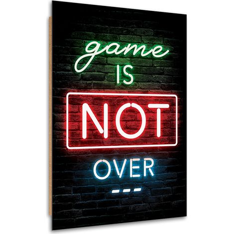 Quadro deco panel, Iscrizione per giocatori al neon Gaming - 70x100 (1/5)