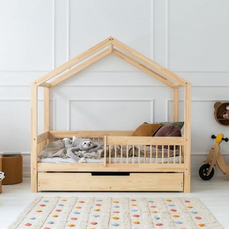 Cama cabaña 90x200 somier y cajón incluido Maria Madera (1/4)